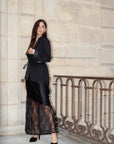 Blazer robe dentelle