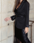 Blazer robe dentelle